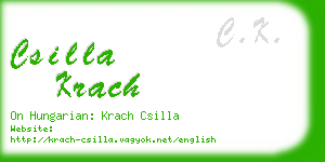 csilla krach business card